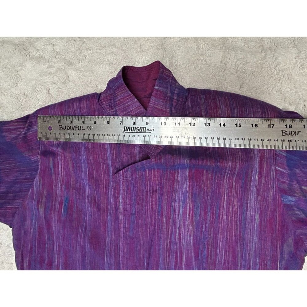 Vintage The Pilot Collection Hand Woven Cotton Reversible Jacket Small Purple - Picture 7 of 11